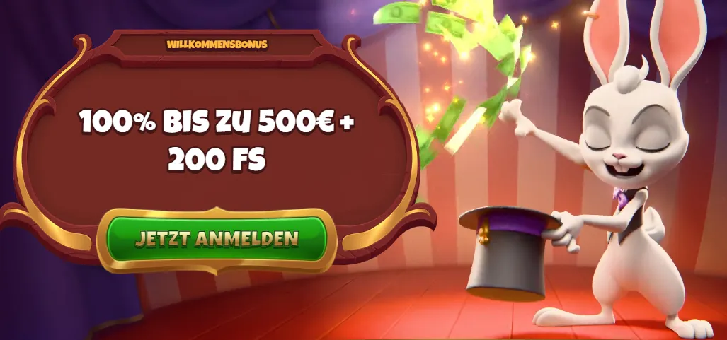Magius Casino Banner mit exklusiven Angeboten und Bonusaktionen